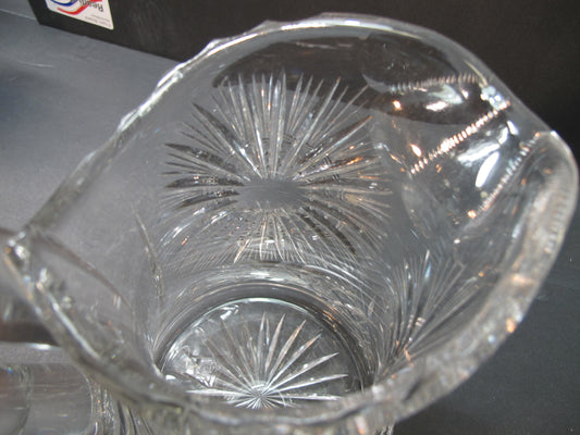 American Brilliant Period Cut Glass pitcher Antique
