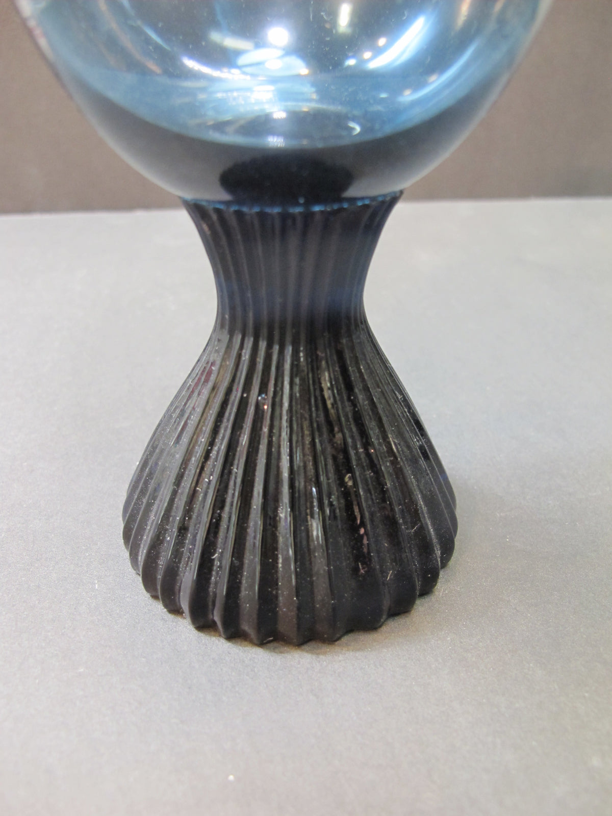 Lenox Tempo water glass blue Mist hand blown