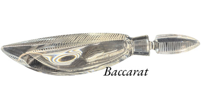 Hand cut crystal decanter Signed Baccarat