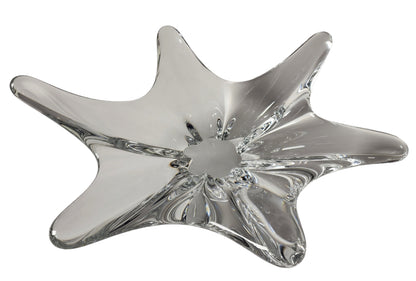 Signed Baccarat crystal freeform dish glass
