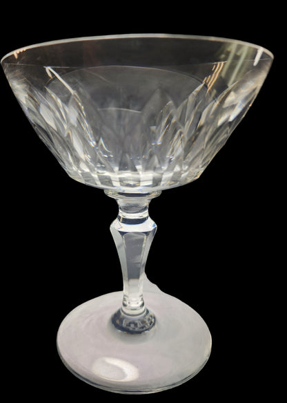 Cut glass champagne glasses Baccarat SIGNED
