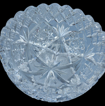 ABP cut glass signed Hawkes bowl American brilliant