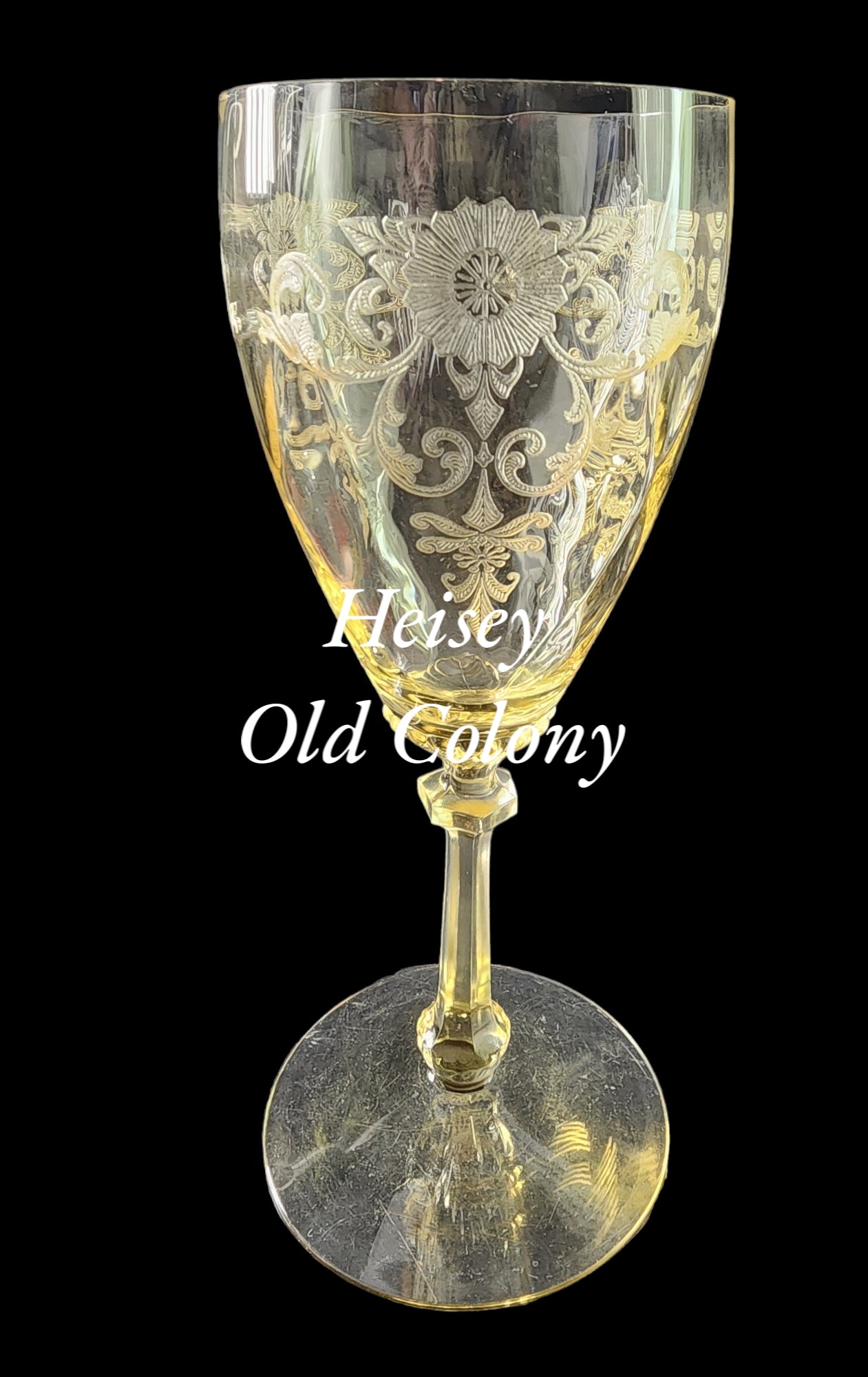 Heisey Old Colony glass goblet stemware