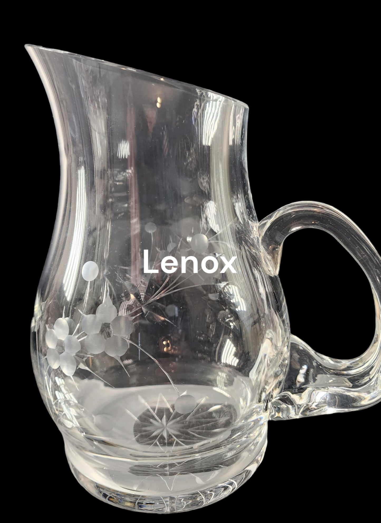 Lenox hand Cut glass Crystal pitcher Made in USA
