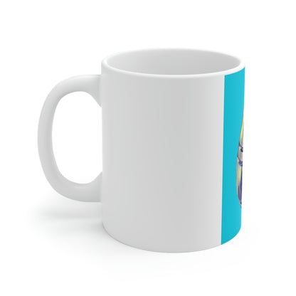 Ceramic Mug 11oz hand cut egg