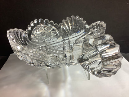 ABP Crystal Cut Glass handled nappie Sparkles