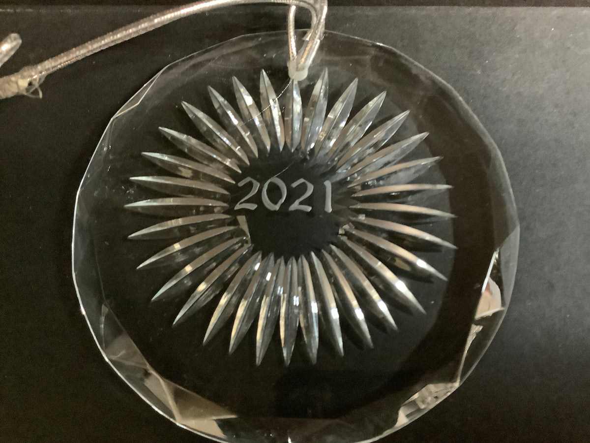 Hand cut Christmas Glass ornament 2025