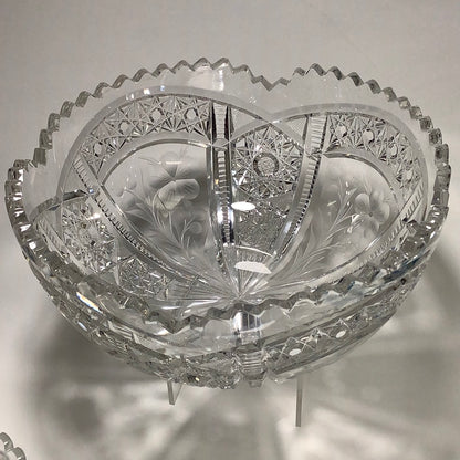 Tuthill American Brilliant Period hand Cut mouth blown blank bowl