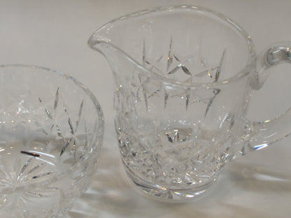 Signed Waterford crystal sugar and creamer