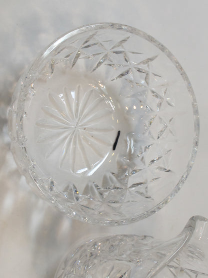 Signed Waterford crystal sugar and creamer