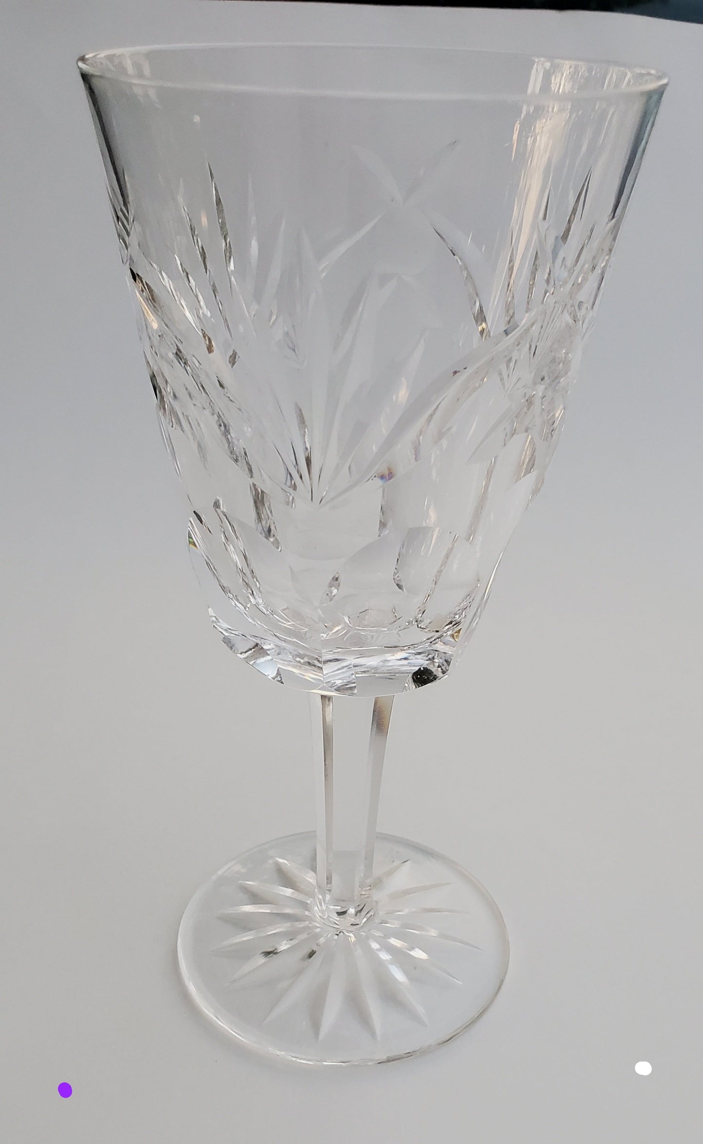 Signed Waterford CUT GLASS Ashling goblet crystal Ireland