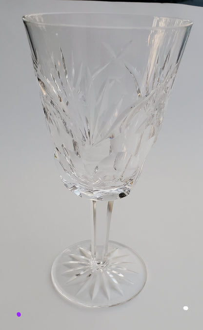 Signed Waterford CUT GLASS Ashling goblet crystal Ireland