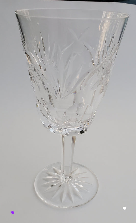 Signed Waterford CUT GLASS Ashling goblet crystal Ireland