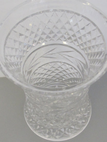 Signed Waterford Hand Cut crystal vase Irish Crystal 5224
