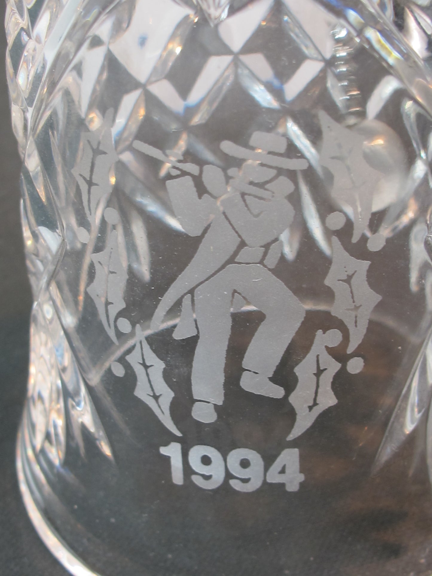 Signed Waterford Hand Cut glass Christmas 1994 BELL