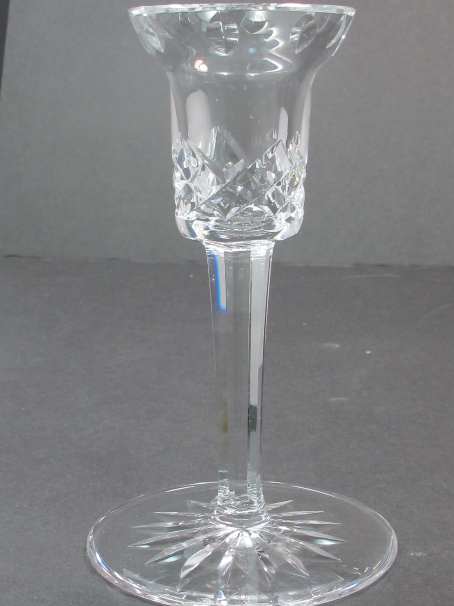 Signed Waterford Pair candlesticks Hand cut