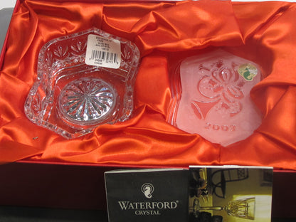 Songs of Christmas 2002 Signed Waterford crystal music box lid